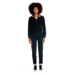 Bluza z kaptur na co dzień na siłownię. Czarne bluzy damskie LEONE 1947 APPAREL, xs, bez wzorów, z dresówki, bez kaptura. W wyprzedaży za 273.65 zł.