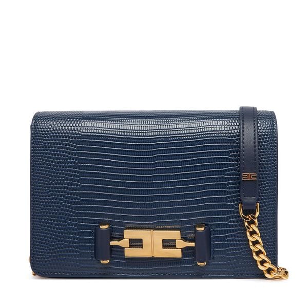 Torebka Elisabetta Franchi. Niebieskie listonoszki damskie Elisabetta Franchi, bez wzorów, bez dodatków. Za 1,289.00 zł.