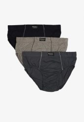 Wielokolorowe 3-Pack Majtki Bawełniane Slipy Derisya. Bokserki męskie Born2be, l, bez wzorów, z bawełny. Za 29.99 zł.