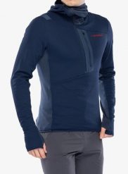 Bluza z kapturem męska La Sportiva Big Wall Pullover Hoody. Niebieskie bluzy męskie La Sportiva, l, bez wzorów, z materiału, z kapturem. Za 641.29 zł.