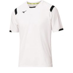 Koszulka Mizuno handball. Białe koszulki sportowe męskie Mizuno, l, bez wzorów, z materiału, bez kołnierzyka, bez ramiączek, na fitness i siłownię. Za 140.50 zł.