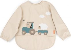 Śliniak z rękawami Tiny Farm 6-18 m piaskowy. Śliniaki dla dzieci Done by deer, bez wzorów. Za 99.00 zł.