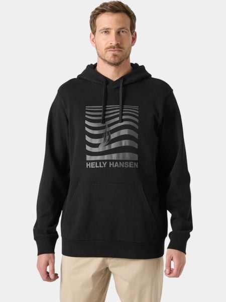 Bluza Męska Helly Hansen Shoreline. Czarne bluzy męskie Helly Hansen, m, bez wzorów, z bawełny, z kapturem, trekkingowe. Za 404.60 zł.