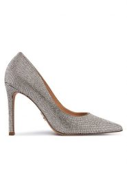 Steve Madden Szpilki Thrive-R SM11004880 Srebrny. Szare szpilki damskie Steve Madden, bez wzorów, z materiału, bez obcasa, bez zapięcia. Za 599.99 zł.
