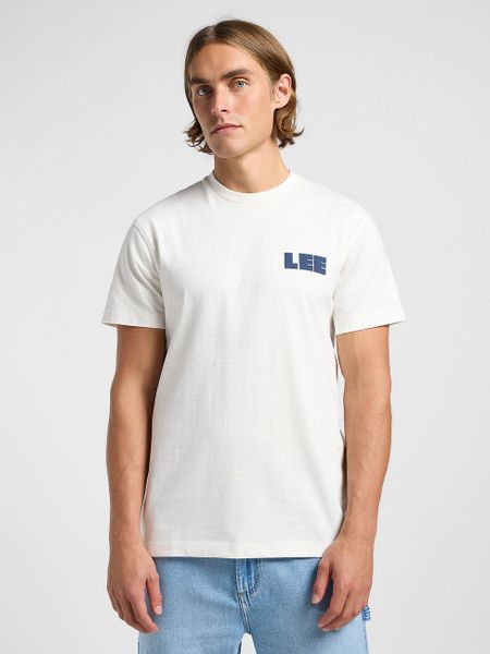 LEE MĘSKA KOSZULKA LEE WW GRAPHIC TEE ECRU 112364590. Koszulki polo męskie Lee, m, bez wzorów, bez ramiączek. Za 99.99 zł.