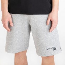 Spodenki męskie New Balance MS11903AG – szare. Szare krótkie spodenki sportowe męskie New Balance, m, bez wzorów, z bawełny, na fitness i siłownię. Za 99.99 zł.