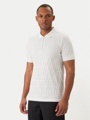 KARL LAGERFELD Polo 745008 562203 Biały Regular Fit. Białe koszulki polo męskie KARL LAGERFELD, l, bez wzorów, z bawełny, bez ramiączek. Za 669.99 zł.