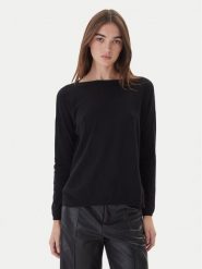 Kontatto Sweter 3M0800C Czarny Regular Fit. Czarne swetry damskie Kontatto, m, bez wzorów, z syntetyku, bez kołnierzyka, bez ramiączek, bez kaptura. Za 259.99 zł.