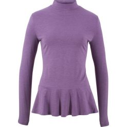 Wygodny shirt z falbaną, długi rękaw bonprix ultrafioletowy. Bluzki damskie marki bonprix. Za 32.99 zł.