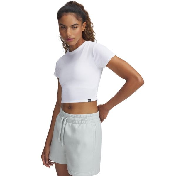Under Armour Ua Rival Rib Baby Tee Koszulka Damskie. Białe koszulki sportowe damskie Under Armour, s, bez wzorów, z bawełny, bez kołnierzyka, bez ramiączek, do biegania. Za 232.99 zł.
