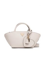 Guess Torebka Bolena Mini HWZG92 07760 Écru. Torebki do ręki damskie Guess, z aplikacjami, ze skóry, bez dodatków. Za 469.99 zł.