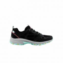 Obuwie Sportowe Damskie Skechers Overlace Lace-Up W Czarny. Czarne obuwie sportowe damskie Skechers, bez wzorów, z poliesteru. Za 259.99 zł.