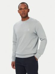 BOSS Bluza Westart 50509323 Szary jasny Regular Fit. Szare bluzy męskie Boss, m, bez wzorów, z bawełny, bez kaptura. Za 549.99 zł.