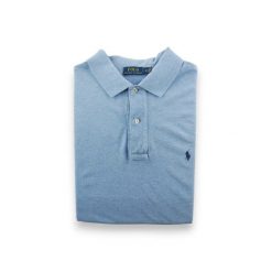 Second life - Polo Ralph Lauren koszulka męska z krótkim rękawem - Stan dobry. Niebieskie koszulki polo męskie Ralph Lauren, m, bez wzorów, eleganckie, bez ramiączek. Za 106.46 zł.