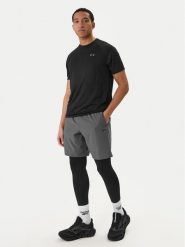 Reebok Legginsy RK25601CCM Czarny Slim Fit. Czarne legginsy sportowe męskie Reebok, m, bez wzorów, z syntetyku, na fitness i siłownię. Za 89.99 zł.