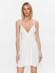 Roxy Sukienka letnia Bright Light ARJWD03501 Biały Regular Fit. Białe sukienki damskie Roxy, na lato, m, bez wzorów, z wiskozy, bez kołnierzyka, bez ramiączek. Za 319.99 zł.