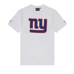 T-Shirt NFL New York Giants New Era Logo Blanc. Białe t-shirty męskie New Era, m, bez wzorów, z bawełny, klasyczne, bez kołnierzyka. Za 126.50 zł.