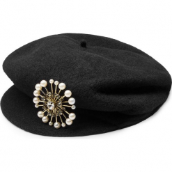 Czapka TWINSET - Basco OA8T93 Nero 00006. Czarne czapki i kapelusze damskie Twinset, z materiału. Za 339.00 zł.
