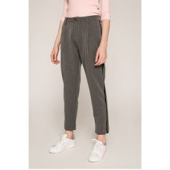 Answear - Spodnie. Szare spodnie materiałowe damskie ANSWEAR, z elastanu. W wyprzedaży za 59.90 zł.