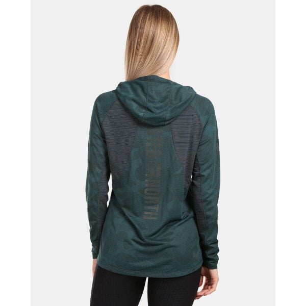 Bluza damska z kapturem Kilpi Aileen. Zielone bluzy damskie Kilpi, l, bez wzorów, z kapturem. Za 179.35 zł.