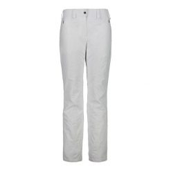 Spodnie narciarskie dla kobiet CMP. Białe spodnie materiałowe damskie CMP, l, bez wzorów, narciarskie. W wyprzedaży za 284.99 zł.