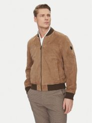 JOOP! Kurtka skórzana 17 Pios 80000774 Beżowy Regular Fit. Brązowe kurtki męskie JOOP!, m, bez wzorów, ze skóry, bez kaptura. Za 1,479.00 zł.