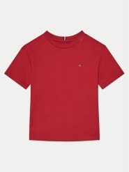 Tommy Hilfiger T-Shirt KB0KB09601 S Czerwony Regular Fit. Czerwone t-shirty dla chłopców Tommy Hilfiger, bez wzorów, z bawełny, bez ramiączek. Za 59.99 zł.