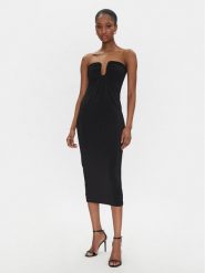 PINKO Sukienka koktajlowa 105021 A2GS Czarny Regular Fit. Czarne sukienki damskie Pinko, s, bez wzorów, z syntetyku, wizytowe, bez kołnierzyka, bez ramiączek. Za 679.99 zł.