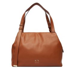 Torebka Armani Exchange. Brązowe torebki do ręki damskie Armani Exchange, bez wzorów, klasyczne, bez dodatków. Za 729.99 zł.