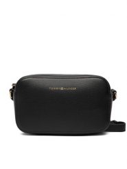Tommy Hilfiger Torebka Th Logo Camera Bag AW0AW18115 Czarny. Czarne listonoszki damskie Tommy Hilfiger, bez wzorów, ze skóry, bez dodatków. Za 409.99 zł.