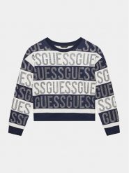 Guess Bluza J3YQ09 KAE30 Granatowy Regular Fit. Niebieskie bluzy dla dziewczynek Guess, z aplikacjami, z syntetyku, bez ramiączek, bez kaptura. Za 189.99 zł.