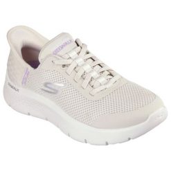 Buty Skechers Go Walk Flex Grand Entry W 124836OFWT. Białe obuwie sportowe damskie bez wzorów, z gumy. Za 458.79 zł.