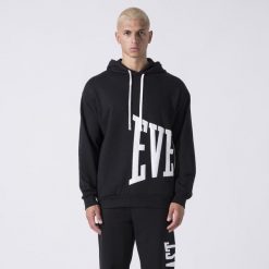 Exclusive Bluza Z Kapturem Z Logo Black Bawelna, Poliester. Czarne bluzy męskie Everlast, l, z aplikacjami, z bawełny, z kapturem. Za 189.99 zł.