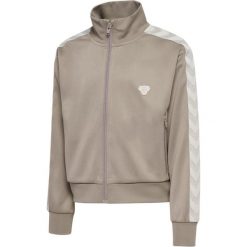 Dziewczęca bluza dresowa Hummel Regular Poly Tape. Szare bluzy dla dziewczynek Hummel, bez wzorów, z dresówki, bez ramiączek, bez kaptura. Za 230.00 zł.