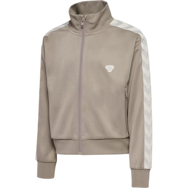 Dziewczęca bluza dresowa Hummel Regular Poly Tape. Szare bluzy dla dziewczynek Hummel, bez wzorów, z dresówki, bez ramiączek, bez kaptura. Za 269.50 zł.
