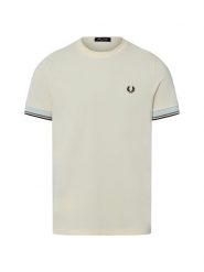 Fred Perry koszulka Mężczyźni Bawełna (100%) biały, M. Białe koszulki sportowe męskie Fred Perry, m, bez wzorów, z bawełny, bez kołnierzyka, bez ramiączek. Za 349.95 zł.