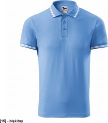 MALFINI Urban 219 - ADLER - Koszulka polo męska, 200 g/m, 35% poliester, 65% bawełna, - błękitny XL. Niebieskie koszulki polo męskie Malfini, m, bez wzorów, z bawełny, bez ramiączek. Za 44.55 zł.