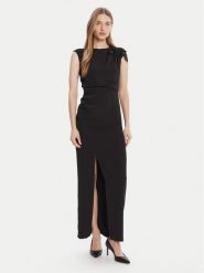 Rinascimento Sukienka wieczorowa CFC0020094002 Czarny Slim Fit. Czarne sukienki damskie Rinascimento, l, bez wzorów, z syntetyku, wizytowe, bez kołnierzyka, bez ramiączek. Za 599.99 zł.
