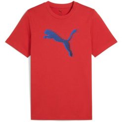 Męskie T-shirt Puma Graphics Cat Logo Tee. Czerwone t-shirty męskie Puma, m, bez wzorów, z bawełny, bez kołnierzyka. Za 190.00 zł.