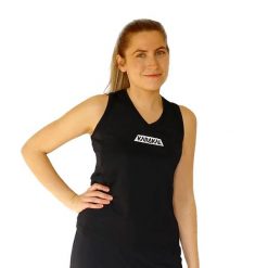 Koszulka tenisowa damska Karakal Pro Tour Vest. Czarne koszulki sportowe damskie KARAKAL, l, bez wzorów, z materiału, bez kołnierzyka, bez ramiączek, tenisowe. Za 62.99 zł.