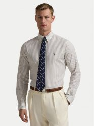 Polo Ralph Lauren Koszula 710886462001 Szary Custom Fit. Szare koszule męskie Polo Ralph Lauren, m, bez wzorów, z bawełny, bez kołnierzyka, bez ramiączek. Za 439.99 zł.