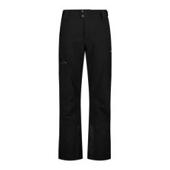Spodnie męskie narciarskie CMP 34W3937. Czarne spodnie snowboardowe męskie CMP, na zimę, m, bez wzorów, z materiału, narciarskie. Za 492.90 zł.