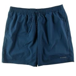 Second life - Spodenki męskie Columbia - Jak nowy. Niebieskie krótkie spodenki sportowe męskie Columbia, l, bez wzorów, trekkingowe. Za 85.16 zł.