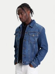 United Colors Of Benetton Kurtka jeansowa 2IPC53GV8 Granatowy Regular Fit. Niebieskie kurtki męskie United Colors Of Benetton, m, bez wzorów, z bawełny, bez kaptura. Za 209.99 zł.