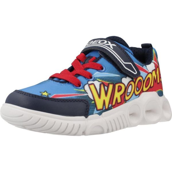 Buty GEOX J WROOM BOY Niebieski. Niebieskie trekkingi męskie Geox, trekkingowe. Za 229.99 zł.