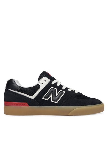 New Balance Tenisówki Numeric 574 Vulc UN574VBA Czarny. Czarne trampki męskie New Balance, bez wzorów, ze skóry, bez zapięcia. Za 449.99 zł.