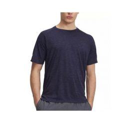 T-Shirt Męski Sportowy Under Armour Tech Textured. Czarne t-shirty męskie Under Armour, l, bez wzorów, z materiału, sportowe, bez kołnierzyka. Za 146.15 zł.