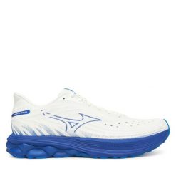Buty do biegania Mizuno. Białe buty sportowe męskie Mizuno, bez zapięcia, do biegania, mizuno wave. Za 449.99 zł.