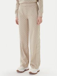 Guess Spodnie dresowe V6RB09 K2042 Beżowy Wide Leg. Brązowe spodnie dresowe damskie Guess, s, z aplikacjami, z dresówki. Za 479.99 zł.