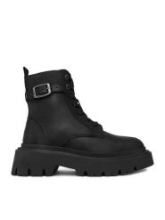 G-Star Raw Trzewiki CEO-WI34-JOSIA-02 Czarny. Czarne botki damskie G-Star, z nubiku, retro, bez obcasa, na płaskiej podeszwie, bez zapięcia. Za 439.99 zł.